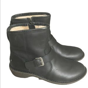 Black Leather Ugg Boots 